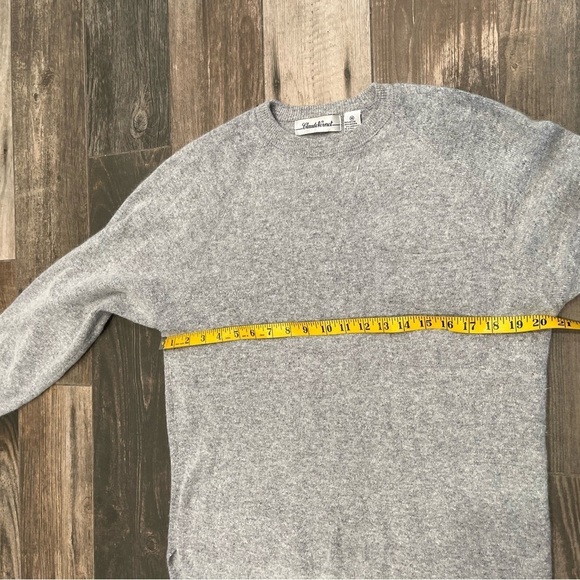 Vtg Sweater CLAUDE VERNET Womens Large LAMBSWOOL ANGORA KNIT gray pocket - Picture 3 of 6